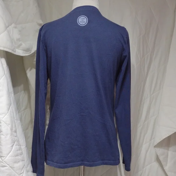 Beautiful blue Life is Good  crusher tee, sz XS - Picture 5 of 12